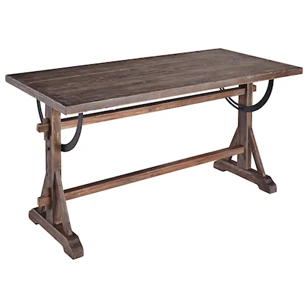 Solid Reclaimed Pine Dining Table/Desk with Tilting Top